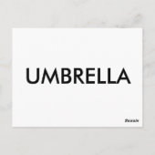 "U" ist für Umbrella Alphabet Flashcard Postkarte (Rückseite)