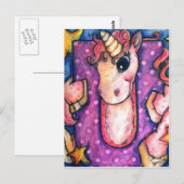U ist für Unicorn Postkarte (Vorne/Hinten)