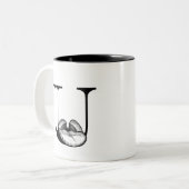 U ist für Uvula (Tasse) Zweifarbige Tasse (Vorderseite Links)