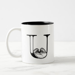 U ist für Uvula (Tasse) Zweifarbige Tasse