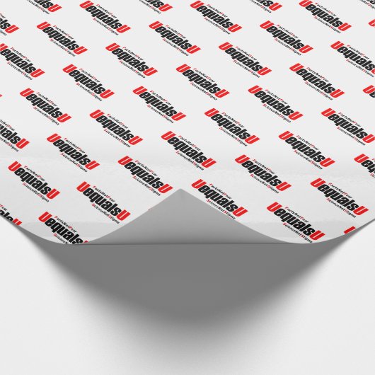 U ist gleich U - HIV nicht nachweisbar - Wissensch Geschenkpapier (Ecke)