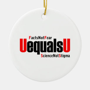 U ist gleich U - HIV nicht nachweisbar - Wissensch Keramik Ornament