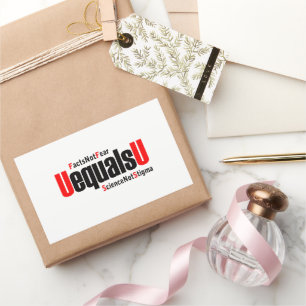 U ist gleich U - HIV nicht nachweisbar - Wissensch Rechteckiger Aufkleber