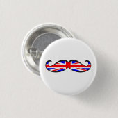 U.K. Flaggen-Schnurrbart Button (Vorne & Hinten)