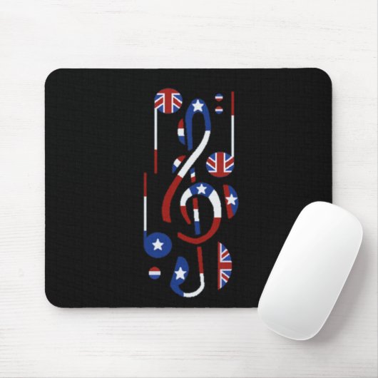 U.K. U. USA-Musiknoten Mousepad (Mit Mouse)