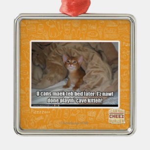 U kann maek das Bett später Silbernes Ornament