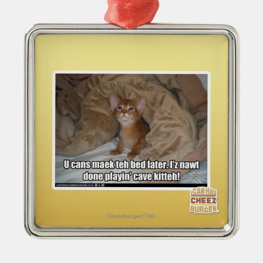 U kann maek das Bett später Silbernes Ornament (Vorne)