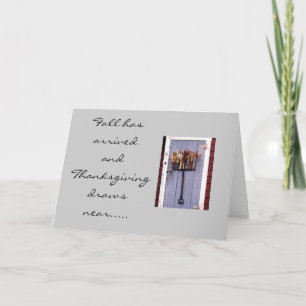 U KOMMT ZUM HERZEN/MINUTEN ERNTEDANK FEIERTAGSKARTE