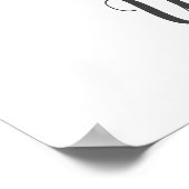 U Letter Monogram Greenerity Kinderzimmer Name Wal Poster (Ecke)