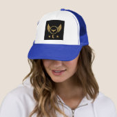 U Letter Symbol Logo Gold Eagle Image Cap Monogram Truckerkappe (Beispiel)