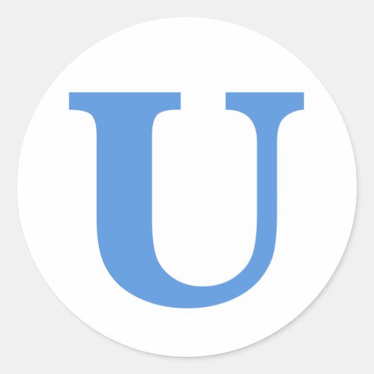U Logo-Aufkleber Runder Aufkleber (Vorderseite)