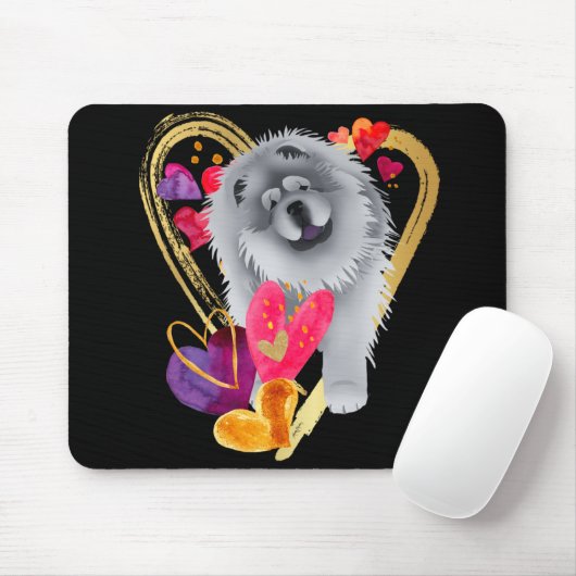 U MAKE MEIN HERZ GO BLING - Blue Chow mousepad (Mit Mouse)