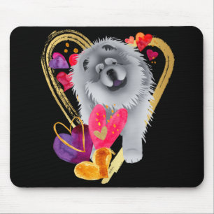 U MAKE MEIN HERZ GO BLING - Blue Chow mousepad