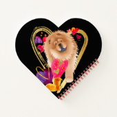 U MAKE MEIN HERZ GO BLING - Chow Herz Notebook Notizblock (Rückseite)