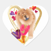 U MAKE MEIN HERZ GO BLING - Chow Herzsticker Herz-Aufkleber (Vorderseite)