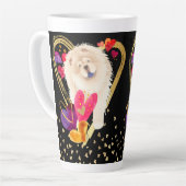 U MAKE MEIN HERZ GO BLING - Creme Chow Latte Tasse (Linke Ecke)