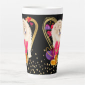 U MAKE MEIN HERZ GO BLING - Creme Chow Latte Tasse (Vorderseite)