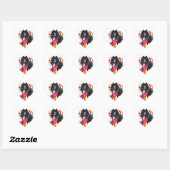 U MAKE MEIN HERZ GO BLING -Lapphund Herzsticker Herz-Aufkleber (Blatt)