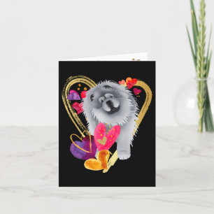 U MAKE my HEART GO BLING - Blue Chow art cards Feiertagskarte