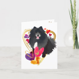 U MAKE my HEART GO BLING - Lapphund Art Cards Feiertagskarte