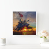 U Marine Clock Quadratische Wanduhr (Zuhause)