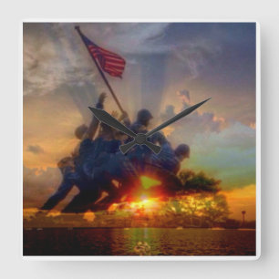 U Marine Clock Quadratische Wanduhr