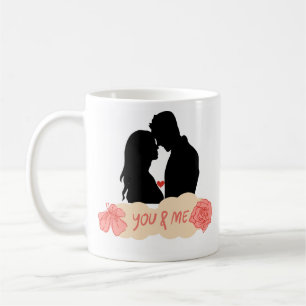 "U & Me - Zusammen, eine Seite nach der anderen." Kaffeetasse