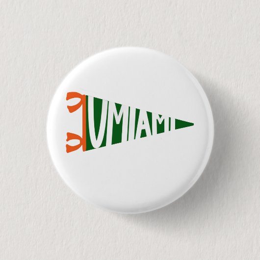 U Miami Gameday Knopf Button (Vorderseite)