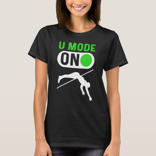U-Modus auf Pole Jumping Pole Vault T-Shirt (Vorderseite)