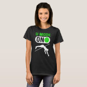 U-Modus auf Pole Jumping Pole Vault T-Shirt (Vorne ganz)