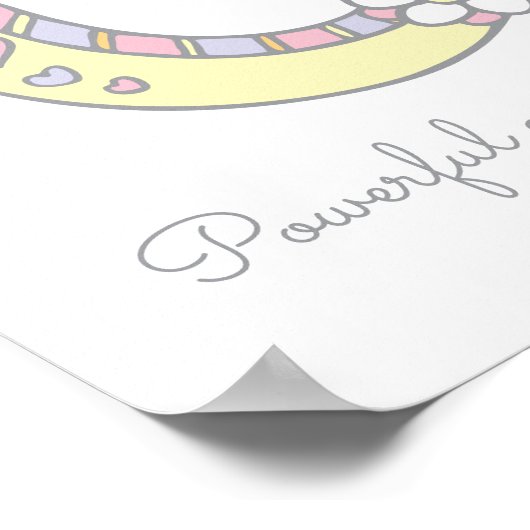 U Monogram Art Ulrika Girls Name Poster (Ecke)