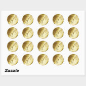 U Monogram Imitate Gold Umschlag Aufkleber Sticker (Blatt)