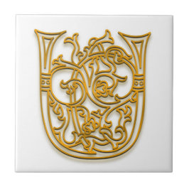 U Monogram "Irish Gold" Keramik Tile Fliese