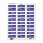 U Monogram "Old World Blue" Design Address Lables (Vorne)