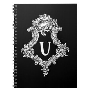 U Monogramm Initiale Notizblock