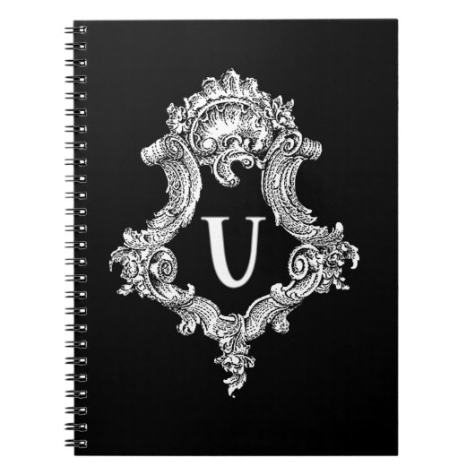 U Monogramm Initiale Notizblock (Vorderseite)