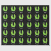U-Nummer Funny Cucumber Pun Dark BG Geschenkpapier (Flach)