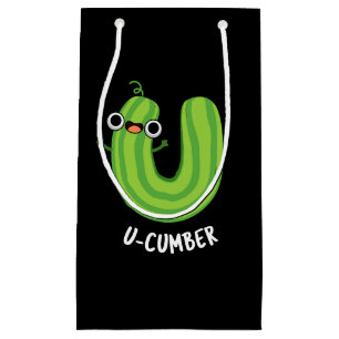 U-Nummer Funny Cucumber Pun Dark BG Kleine Geschenktüte