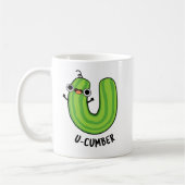 U-Nummer Funny Cucumber Pun Kaffeetasse (Links)