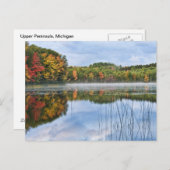 U. P. Michigan Fall Reflections Postkarte (Vorne/Hinten)