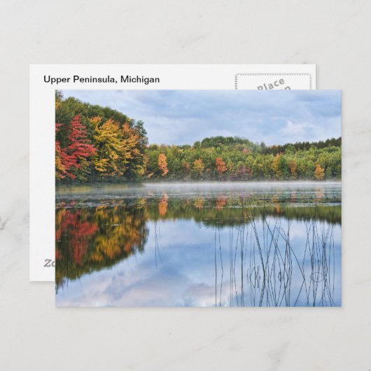 U. P. Michigan Fall Reflections Postkarte (Vorne/Hinten)