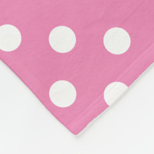 U pick Background Color Polka Dots White Fleecedecke