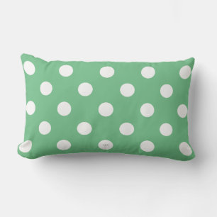 U pick Background Color Polka Dots White Lendenkissen