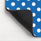 U pick Background Color Polka Dots White Mousepad (Ecke)