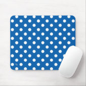 U pick Background Color Polka Dots White Mousepad (Mit Mouse)