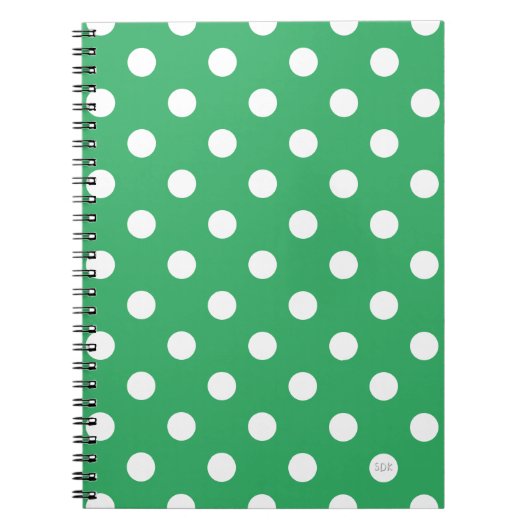 U pick Background Color Polka Dots White Notizblock (Vorderseite)