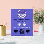U-Pick Blueberry Farm Werbeaktion Acrylschild (Hochzeit)