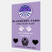 U-Pick Blueberry Farm Werbeaktion Acrylschild (Winkel)