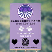 U-Pick Blueberry Farm Werbeaktion Acrylschild (Neutral)