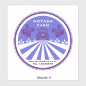 U-Pick Blueberry Farm Werbeaktion Aufkleber (Blatt)